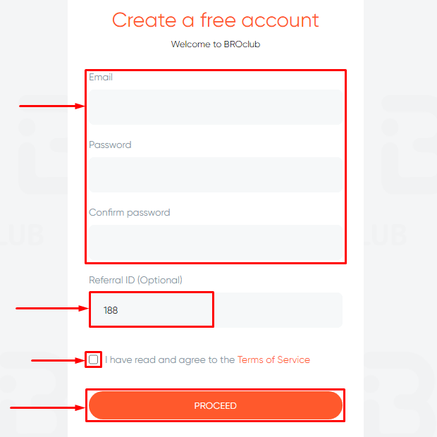 Регистрация в проекте BROclub Регистрация в проекте BROclub