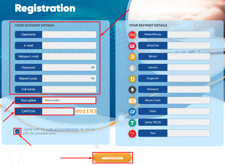 Регистрация в проекте Advanta Capital