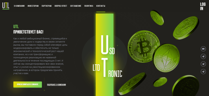 Обзор проекта UsdTronic LTD
